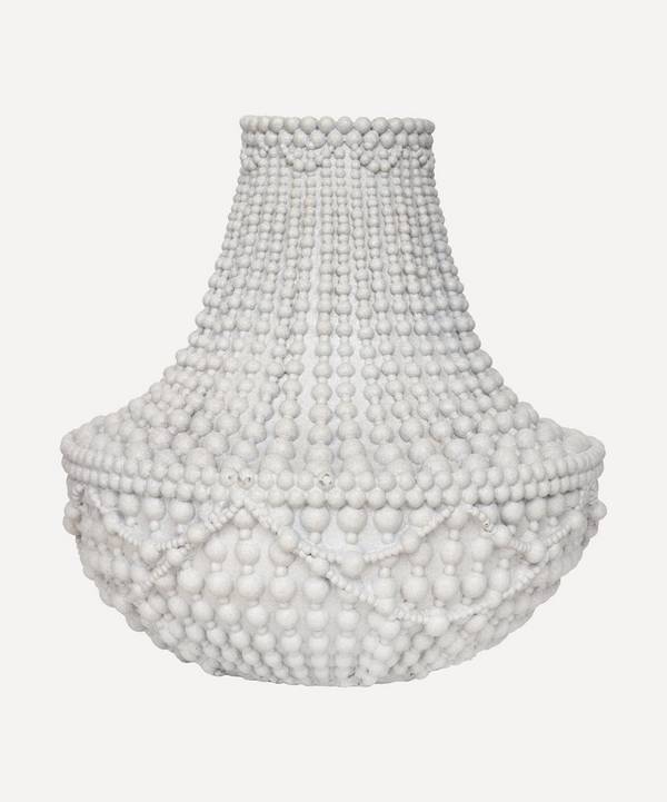 Rockett St George - White Bead Effect Chandelier Vase