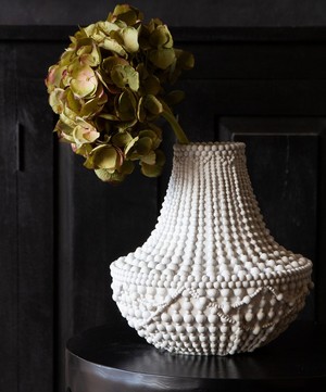 Rockett St George - White Bead Effect Chandelier Vase image number 1