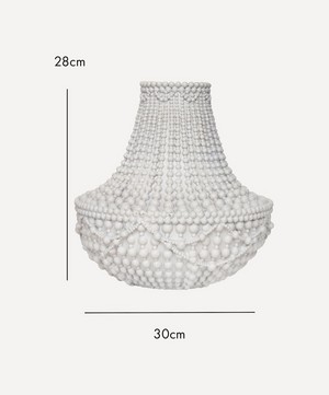 Rockett St George - White Bead Effect Chandelier Vase image number 2
