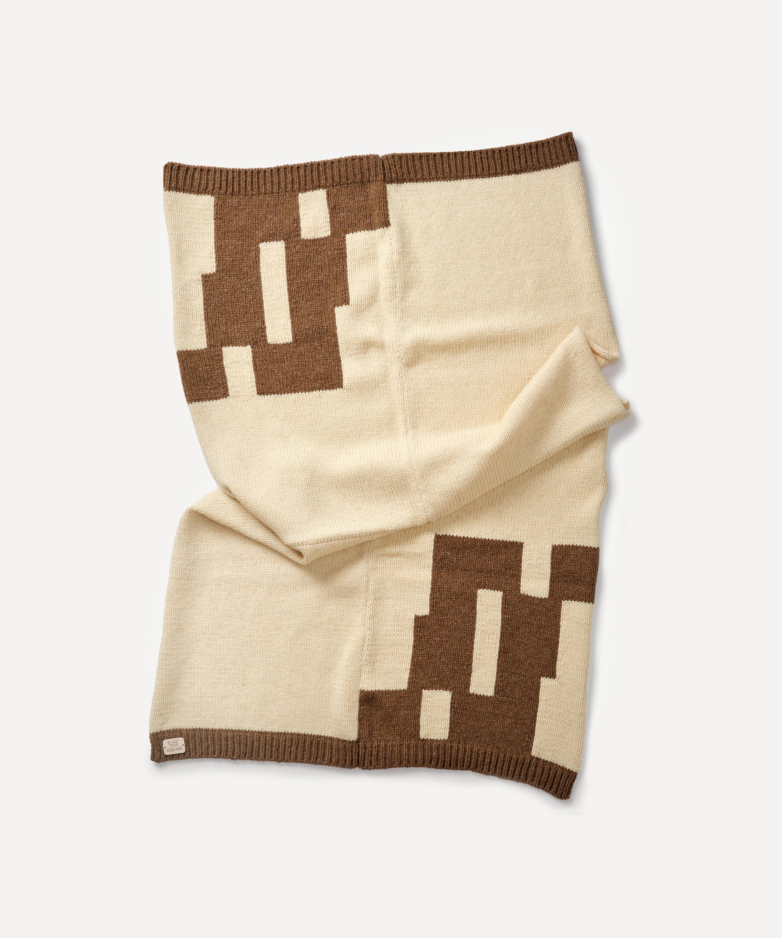 Loopy Ewes - Medium Rafter Blanket Mocha image number 0