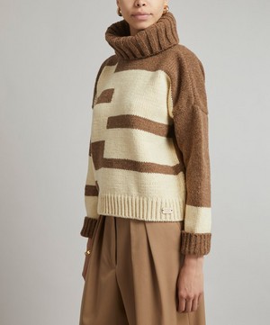 Loopy Ewes - Rafter Jumper Mocha S-M image number 1