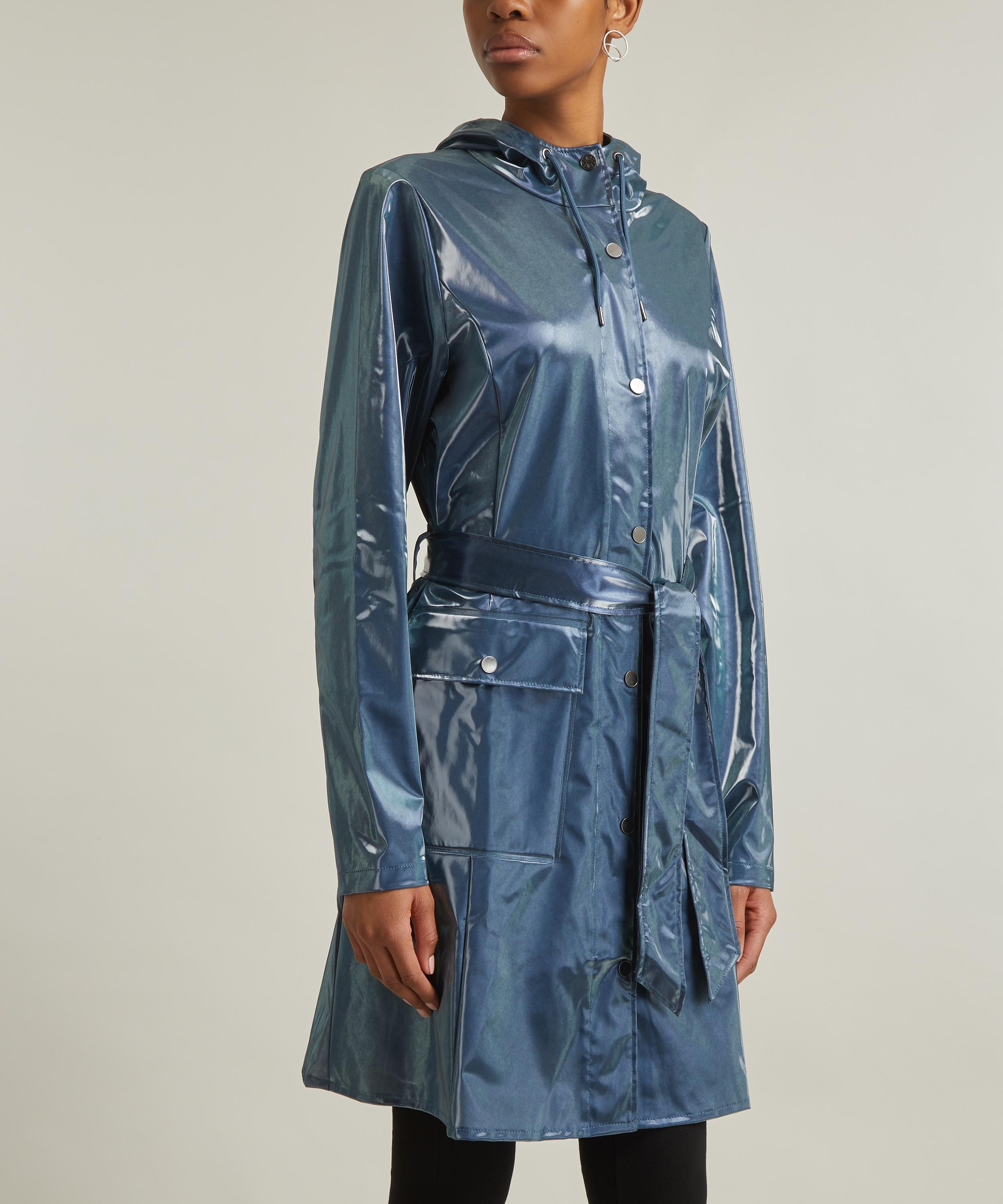 Rains curve jacket on sale blue