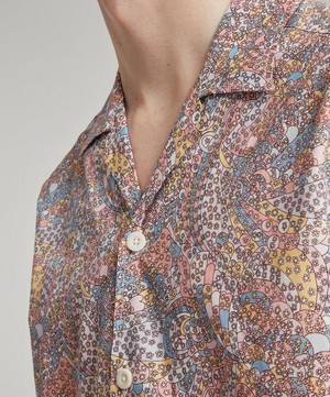 Liberty - Carnaby Patchwork Cotton Cuban Collar Casual Shirt image number 4