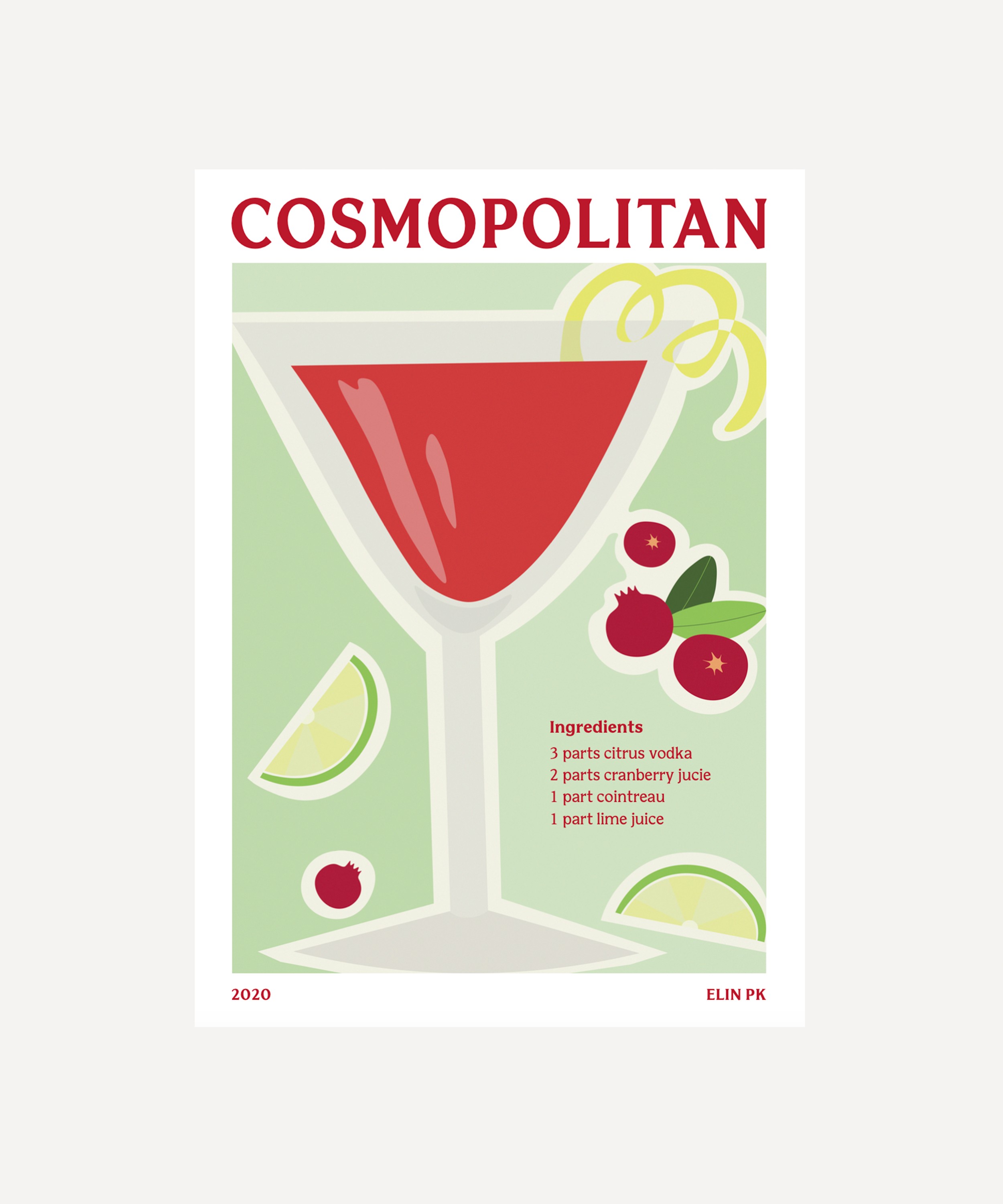 Elin PK - Cosmopolitan Unframed Print 50x70