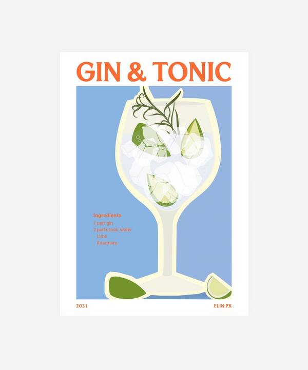 Elin PK - Gin & Tonic Unframed Print 50x70