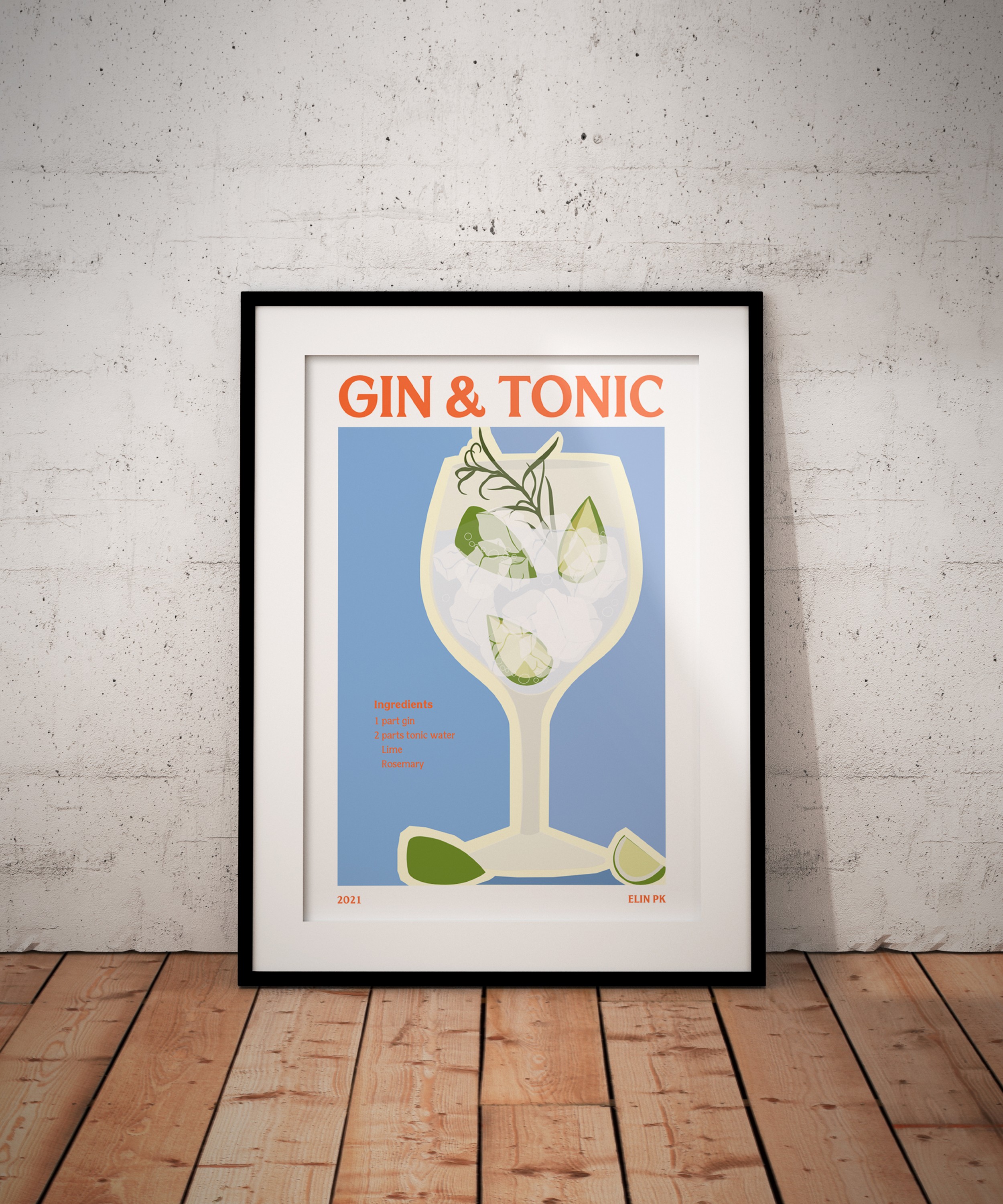 Elin PK - Gin & Tonic Unframed Print 50x70 image number 1