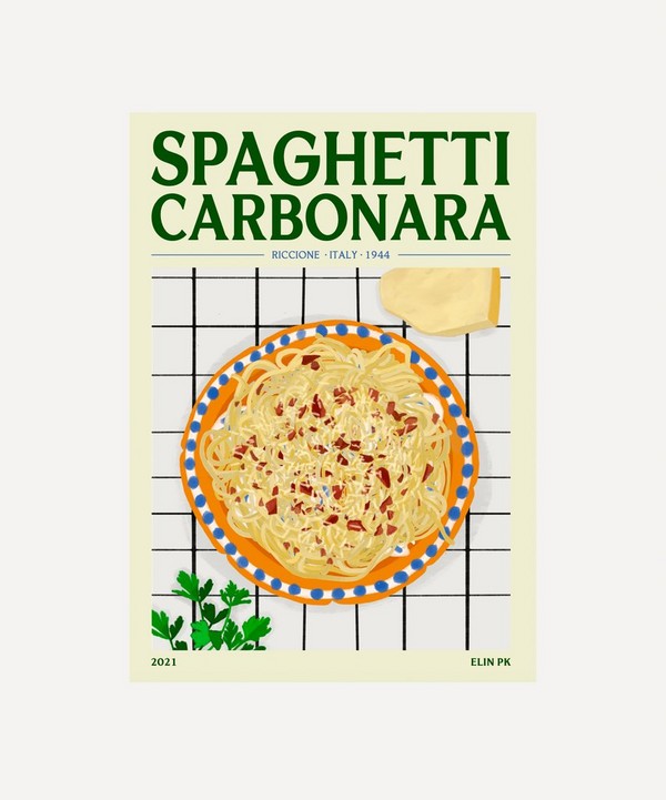 Elin PK - Spaghetti Carbonara Unframed Print 50x70 image number null