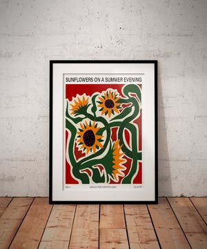 Elin PK - Sunflowers On A Summer Evening Unframed Print 50x70 image number 1