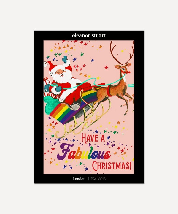 Unspecified - Santa’s Rainbow Sleigh Christmas Cards Box of Six image number null