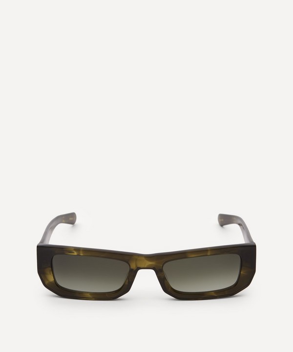 Flatlist - Brick Top Olive Horn Sunglasses