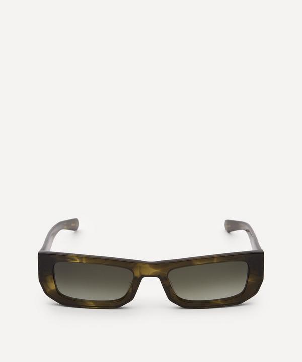 Flatlist - Brick Top Olive Horn Sunglasses image number null