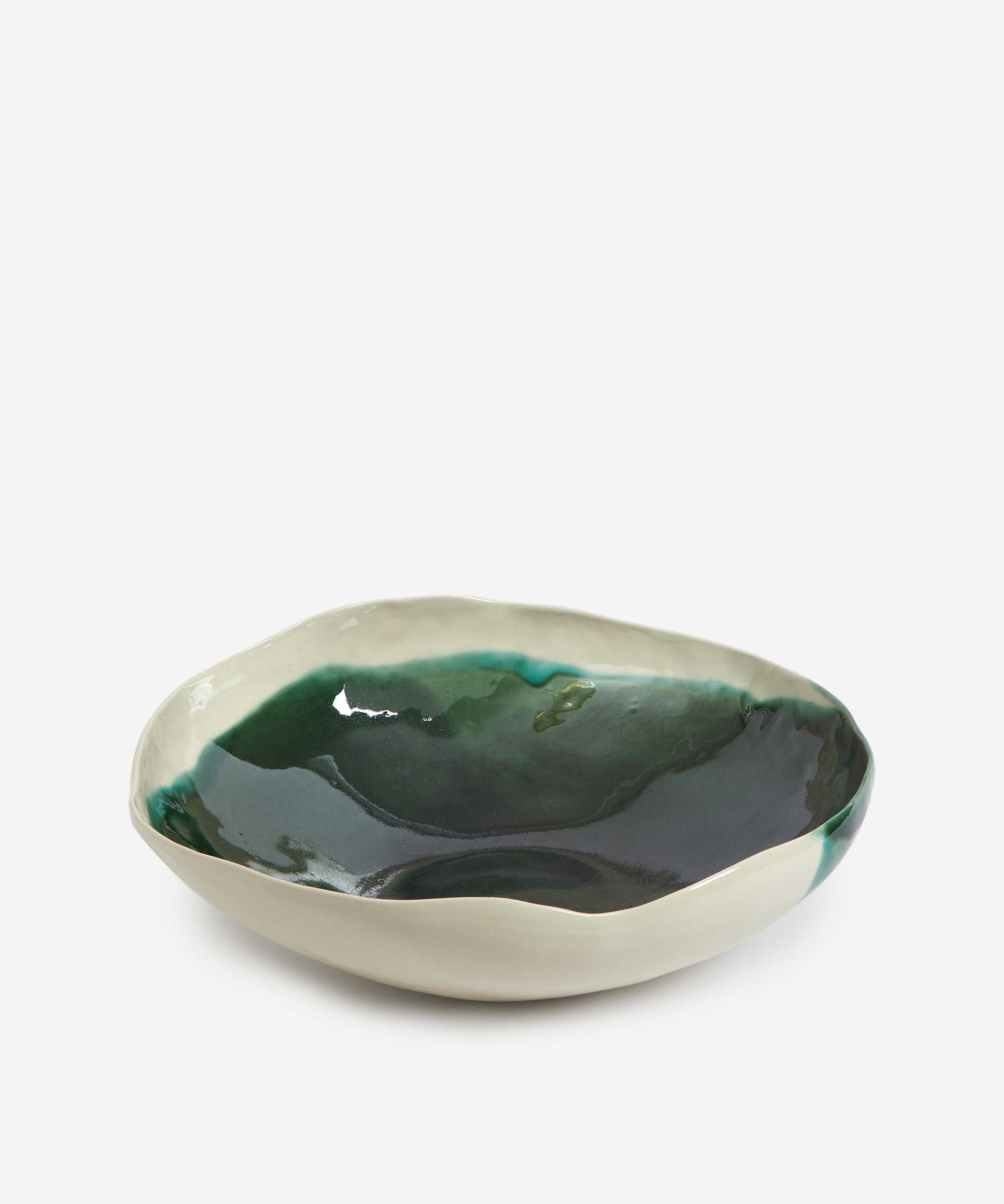 Pottery & Poetry - Painted Porcelain Salad Bowl image number 0