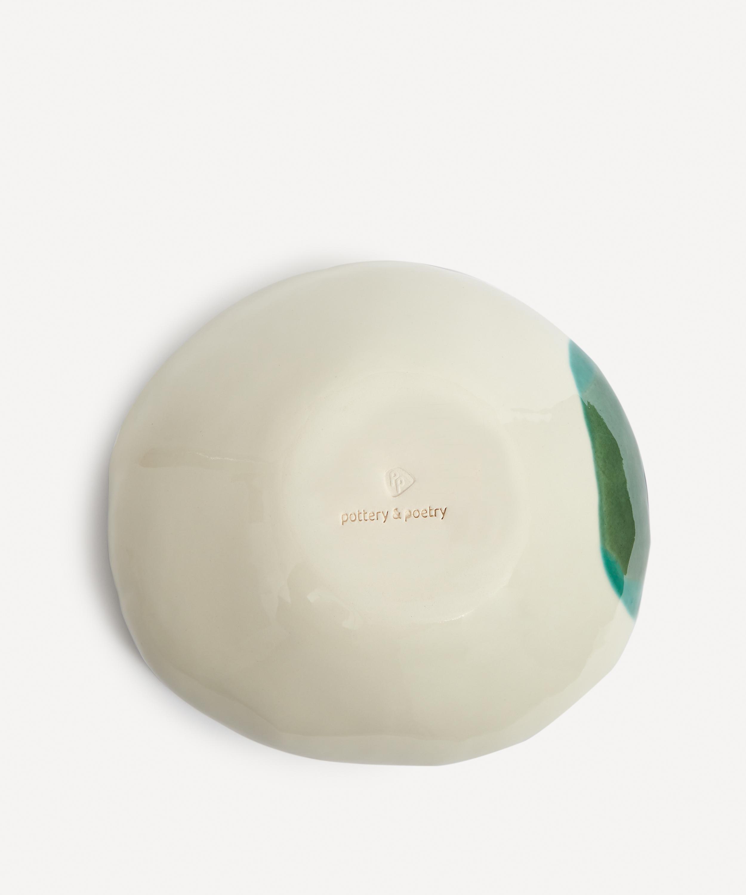 Pottery & Poetry - Painted Porcelain Salad Bowl image number 2
