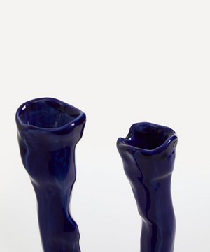 Pottery & Poetry - Dual Tall Porcelain Candleholder image number 2