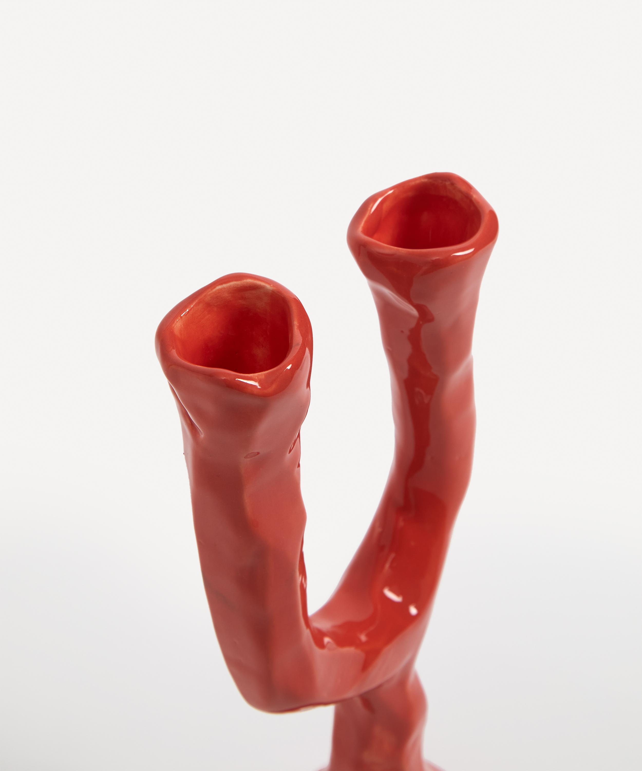 Pottery & Poetry - Dual Tall Porcelain Candleholder image number 1