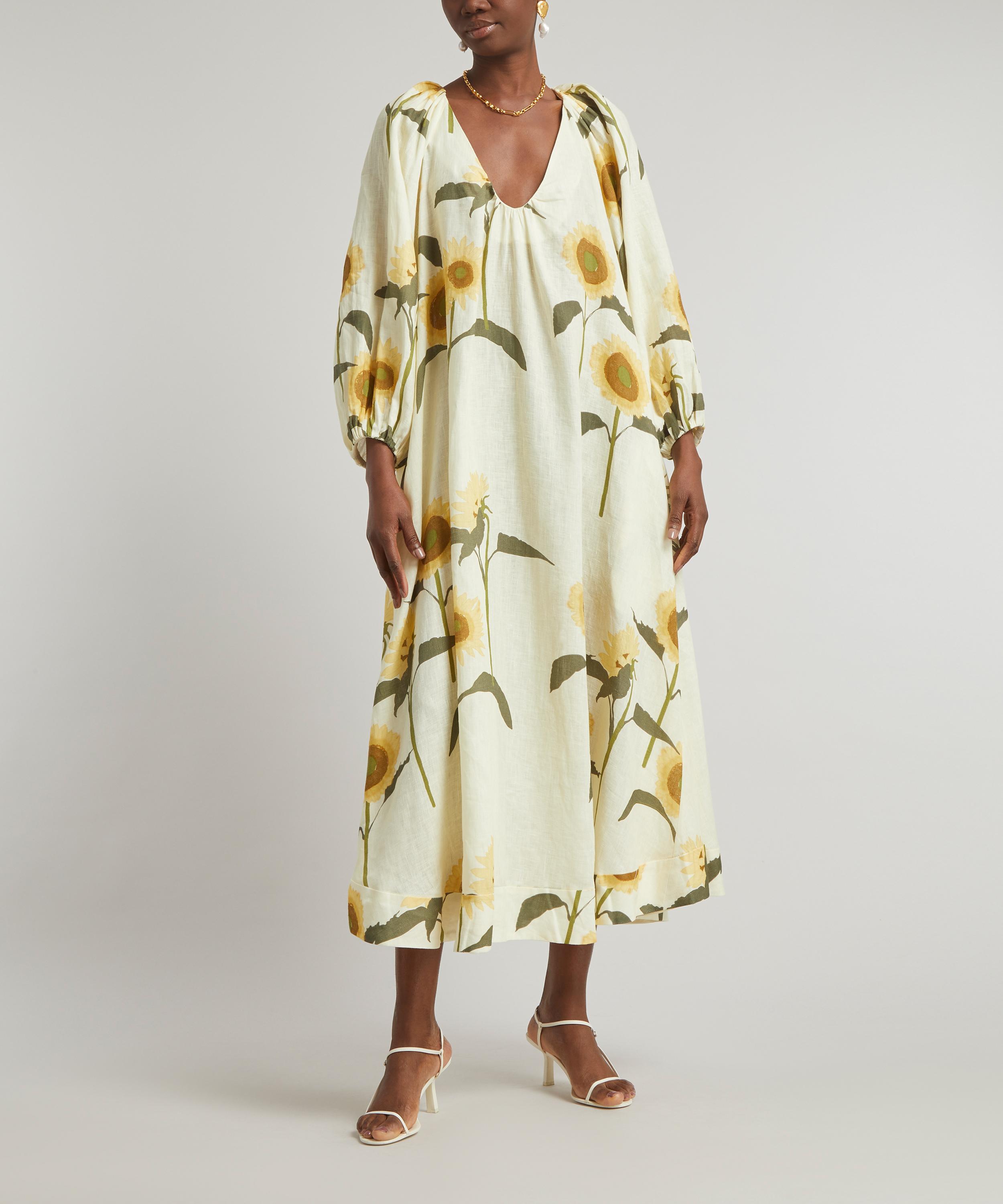 Bernadette Georgette Sunflower-Print Maxi-Dress | Liberty