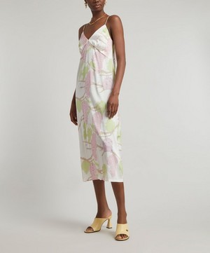 Bernadette - Jeanine Floral-Print Silk Slip Dress image number 2