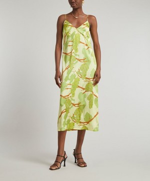 Bernadette - Jeanine Floral-Print Silk Slip Dress image number 2