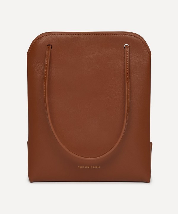 THE UNIFORM - The Paper Cocoa Leather Shoulder Bag image number null