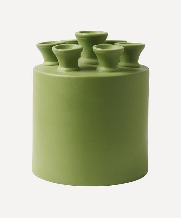 Heinen Delfts Blauw - KLEI Cylinder Tulip Vase Green image number 0