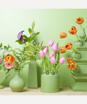 Heinen Delfts Blauw - KLEI Cylinder Tulip Vase Green image number 1