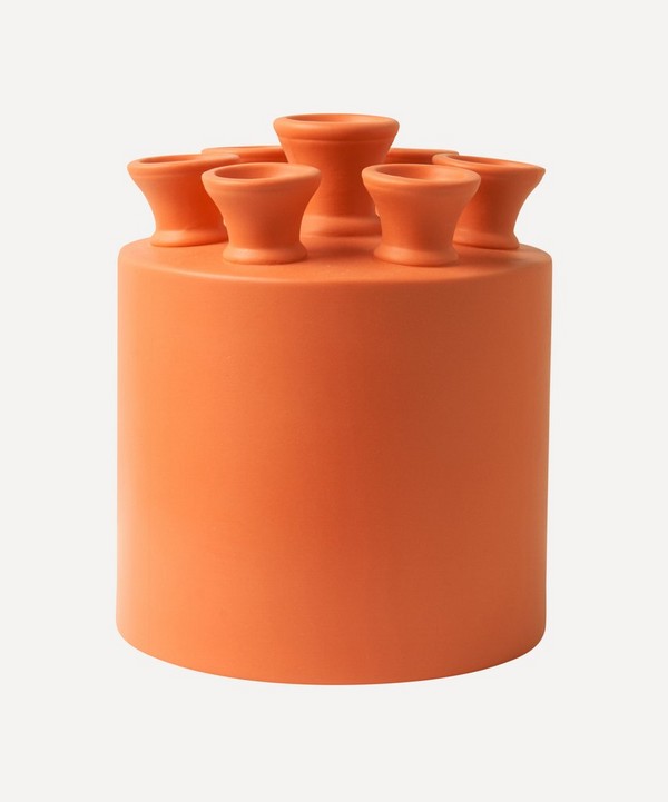 Heinen Delfts Blauw - KLEI Cylinder Tulip Vase Orange image number null