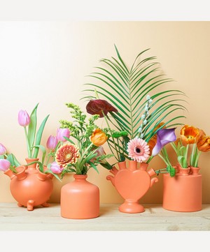Heinen Delfts Blauw - KLEI Cylinder Tulip Vase Orange image number 1