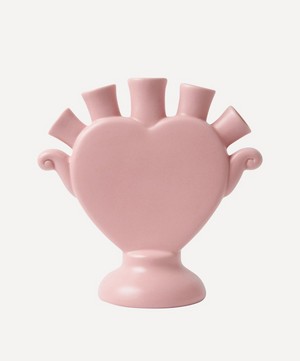 Heinen Delfts Blauw - KLEI Heart Tulip Vase Pink image number 0