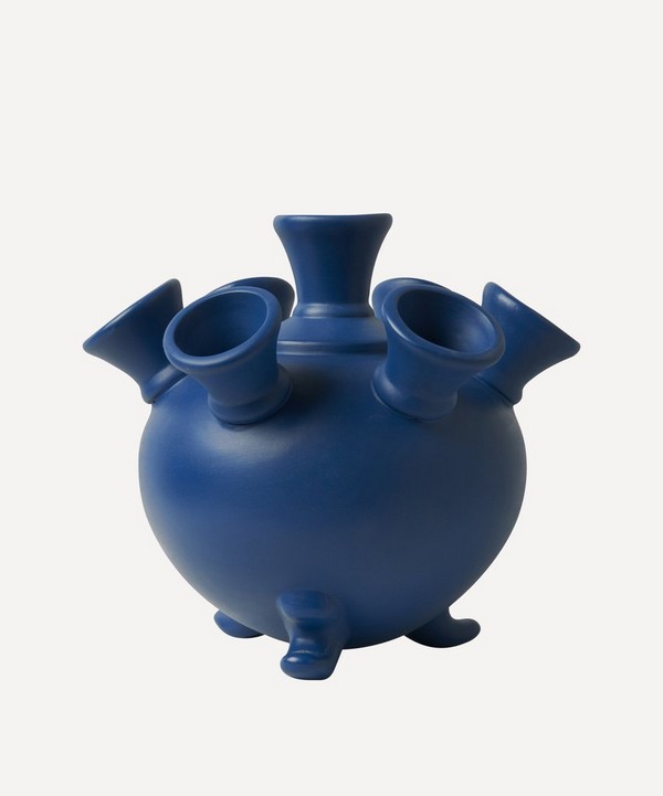 Heinen Delfts Blauw - KLEI Large Tulip Vase on Legs Blue image number null