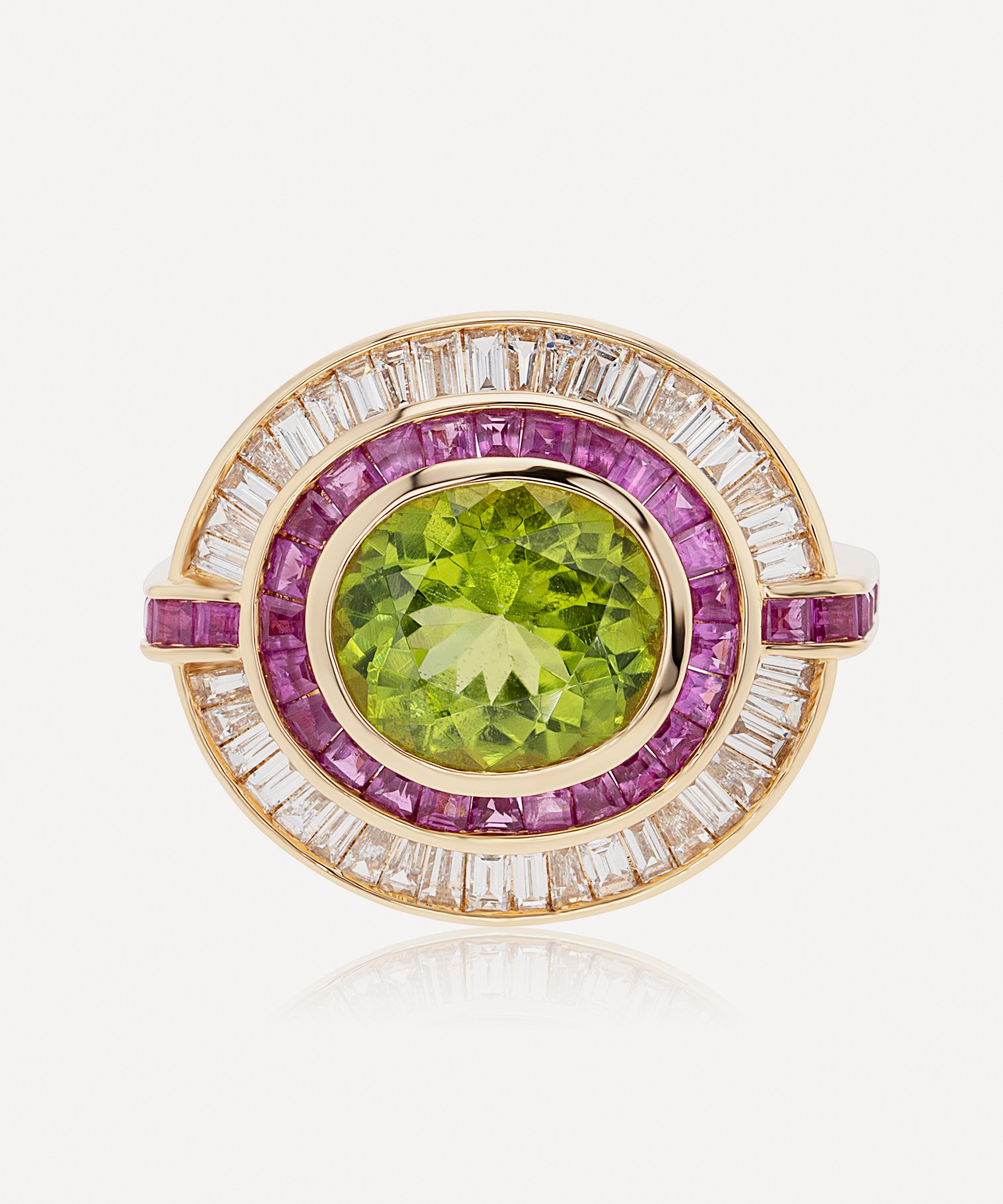 Annoushka - 18ct Gold One-of-a-Kind Peridot and Diamond Ring image number 0