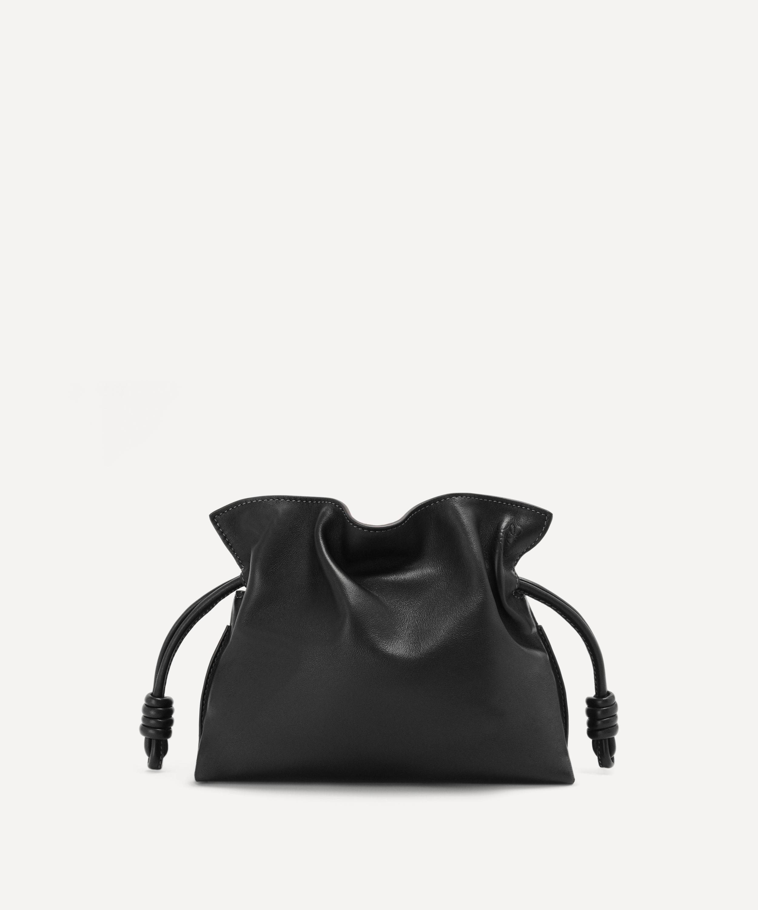 Loewe Women Gate Bucket Handle Bag in Anagram Linen and Calfskin