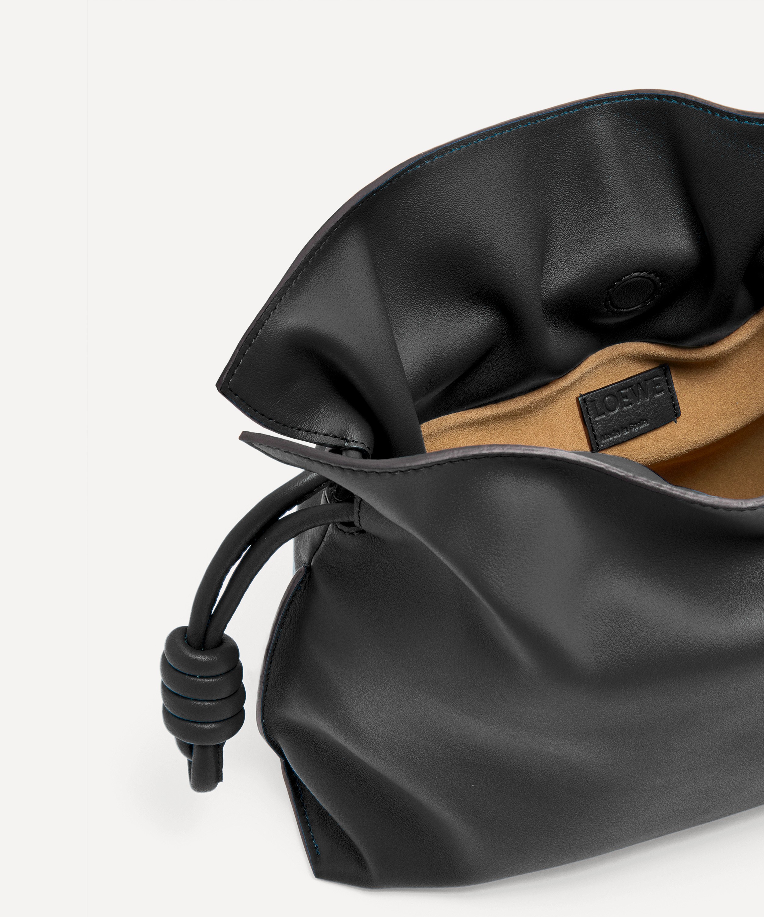 Black Flamenco mini leather clutch bag, LOEWE
