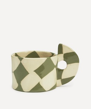 Henry Holland Studio - Green and White Checkerboard Mug image number 0