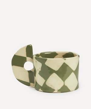 Henry Holland Studio - Green and White Checkerboard Mug image number 1