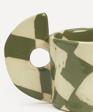 Henry Holland Studio - Green and White Checkerboard Mug image number 2
