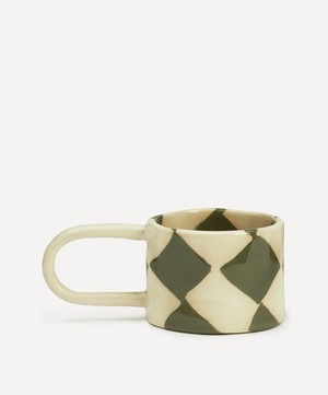 Henry Holland Studio - Green and White Checkerboard Loopy Mug image number 1