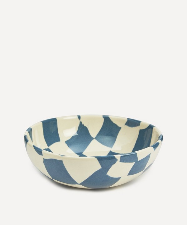 Henry Holland Studio - Blue and White Small Checkerboard Bowl image number null