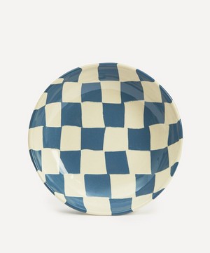 Henry Holland Studio - Blue and White Checkerboard Pasta Bowl image number 1