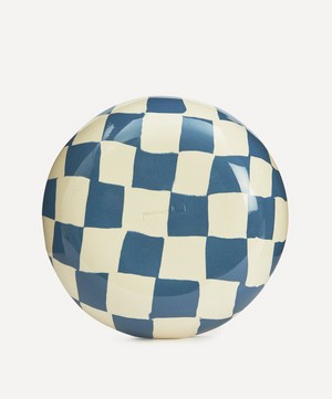 Henry Holland Studio - Blue and White Checkerboard Pasta Bowl image number 2