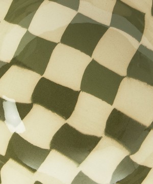 Henry Holland Studio - Green and White Checkerboard Salad Bowl image number 3