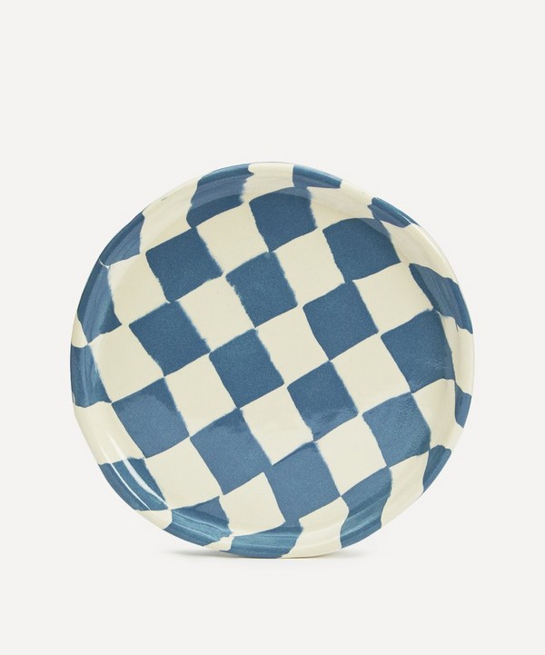 Henry Holland Studio - Blue and White Checkerboard Side Plate image number null