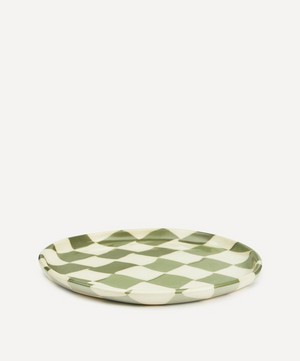 Henry Holland Studio - Green and White Checkerboard Side Plate image number 1