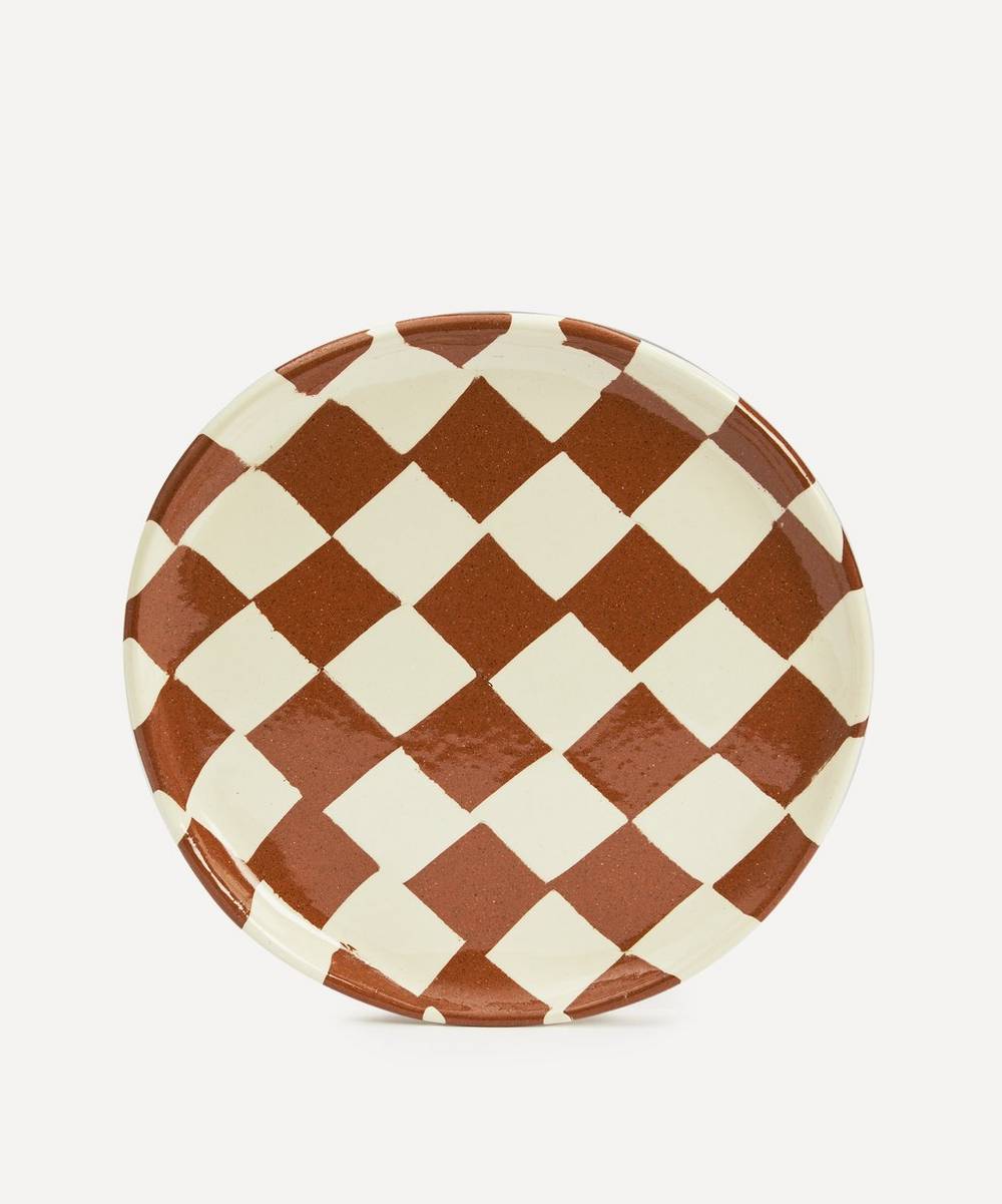 Henry Holland Studio - Brown and White Checkerboard Side Plate