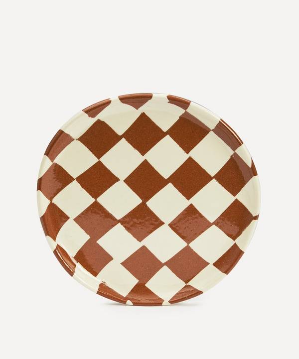 Henry Holland Studio - Brown and White Checkerboard Side Plate image number 0