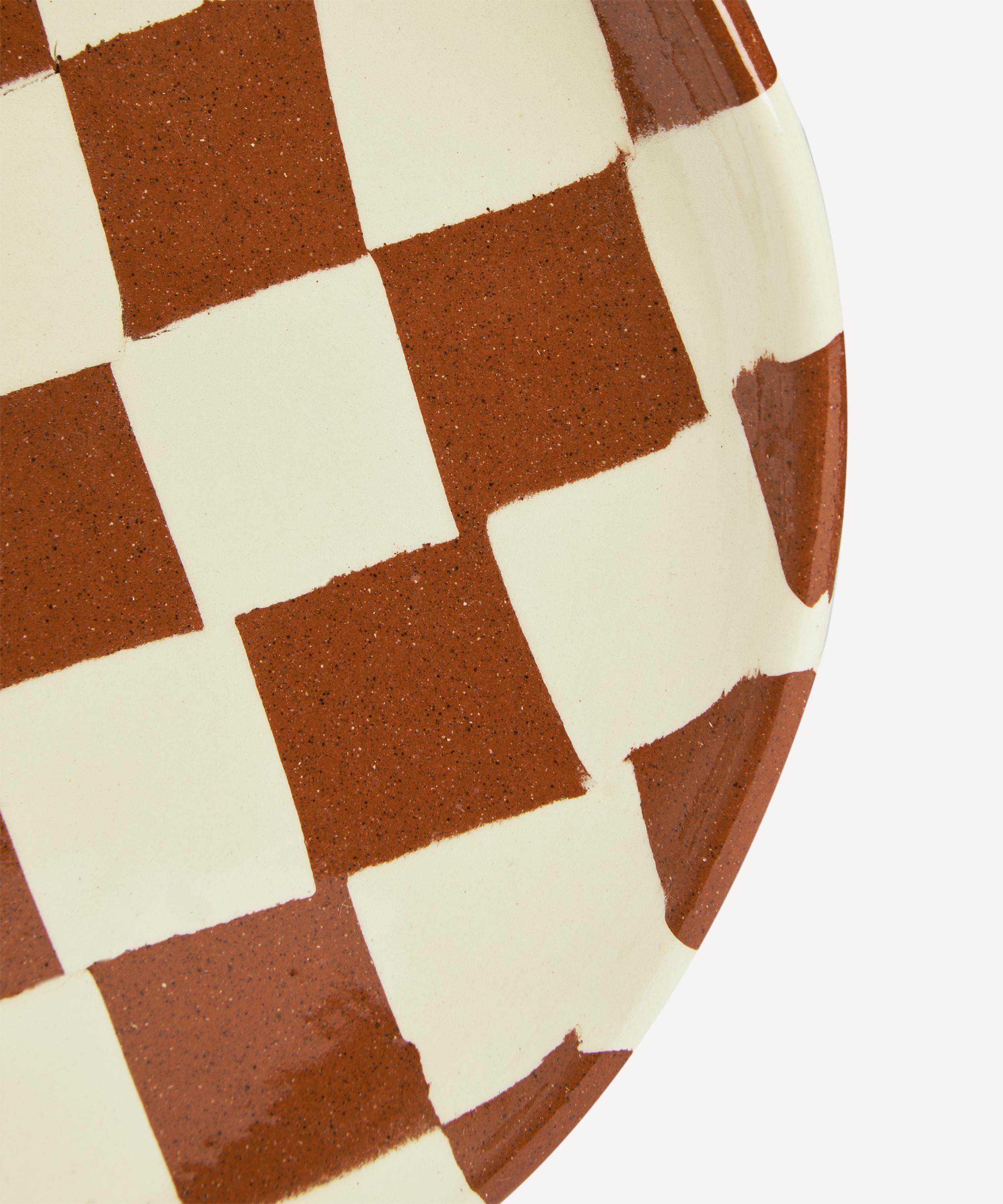 Henry Holland Studio - Brown and White Checkerboard Side Plate image number 3