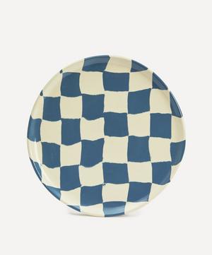 Henry Holland Studio - Blue and White Checkerboard Dinner Plate image number 0