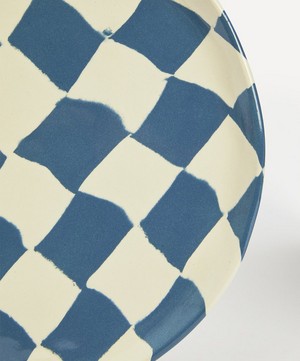 Henry Holland Studio - Blue and White Checkerboard Dinner Plate image number 3