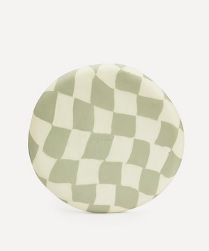 Henry Holland Studio - Green and White Checkerboard Dinner Plate image number 2