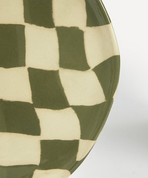 Henry Holland Studio - Green and White Checkerboard Dinner Plate image number 3
