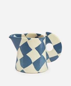 Henry Holland Studio - Blue and White Small Checkerboard Milk Jug image number 0